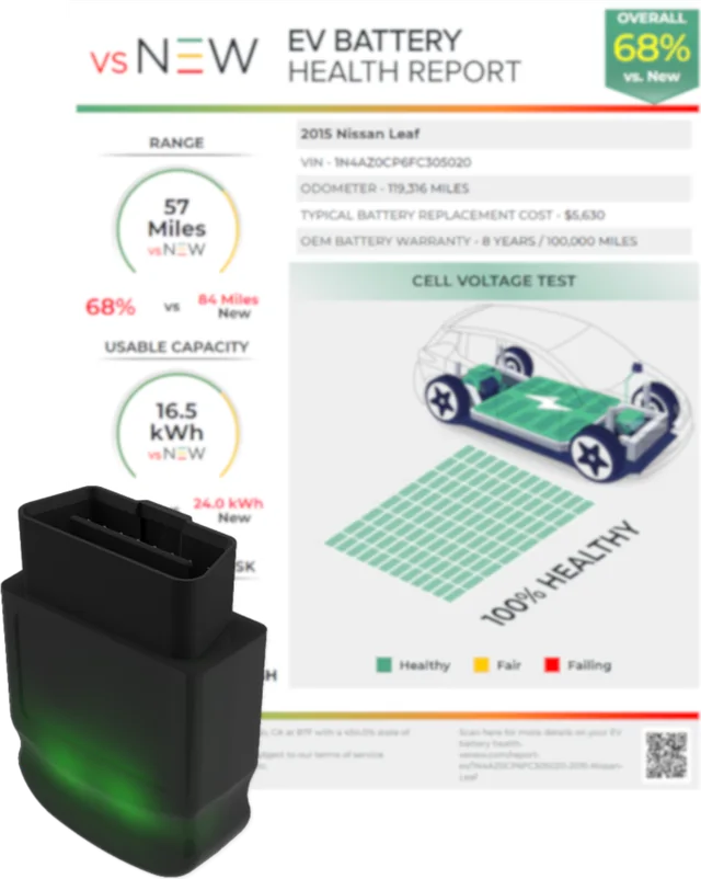 vsNEW dongle and sample battery health report